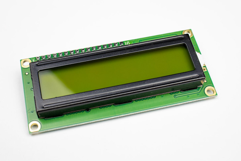 Display LCD 16x2 giallo/verde retroilluminato